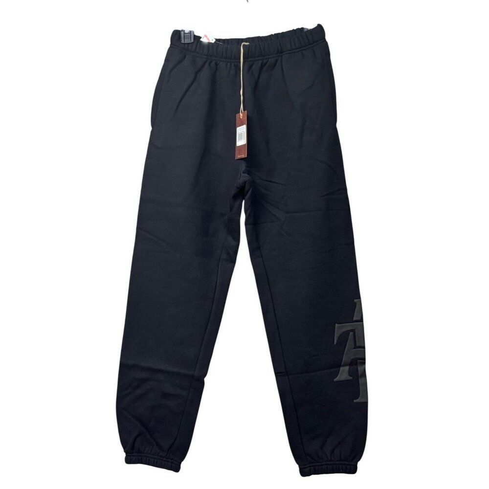 Mitchell & Ness Men’s. NCAA PUFF PRINT FLEECE PANTS North Carolina A&T, Black, S